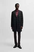 Slim-fit coat checked wool and cashmere