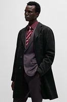 Slim-fit coat checked wool and cashmere