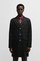 Slim-fit coat checked wool and cashmere