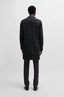 Slim-fit coat checked wool and cashmere