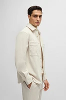 Relaxed-fit shirt corduroy with Kent collar