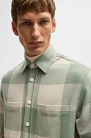 Relaxed-fit shirt checked cotton flannel