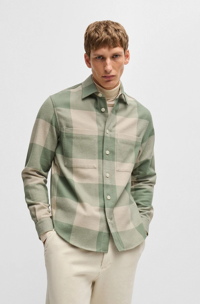 Relaxed-fit shirt checked cotton flannel