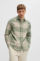 Relaxed-fit shirt checked cotton flannel