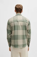 Relaxed-fit shirt checked cotton flannel