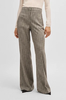 Regular-fit trousers striped stretch cloth