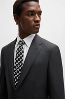 Slim-fit suit checked wool