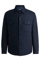 Relaxed-fit overshirt padded brushed flannel