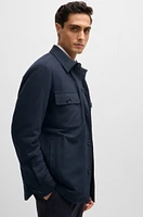 Relaxed-fit overshirt padded brushed flannel