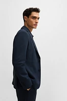 Slim-fit jacket micro-patterned performance-stretch fabric