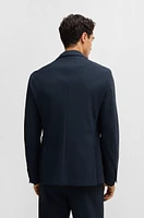 Slim-fit jacket micro-patterned performance-stretch fabric