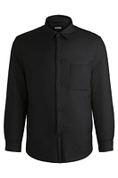 Relaxed-fit padded overshirt water-repellent fabric