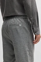 Tapered-fit trousers stretch flannel