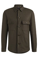 Relaxed-fit overshirt wool