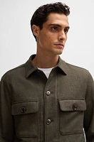 Relaxed-fit overshirt wool