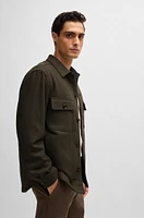 Relaxed-fit overshirt wool