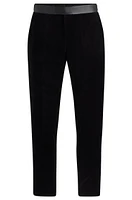 Slim-fit tuxedo trousers cotton velvet