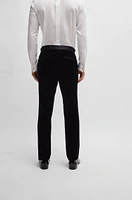 Slim-fit tuxedo trousers cotton velvet