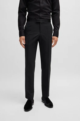 Slim-fit tuxedo trousers stretch wool