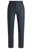 Slim-fit trousers micro-patterned stretch wool