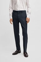 Slim-fit suit micro-patterned stretch wool