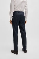 Slim-fit suit micro-patterned stretch wool