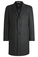 Slim-fit coat patterned jersey