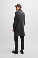 Slim-fit coat patterned jersey