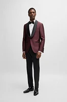 Slim-fit tuxedo jacket silk and wool