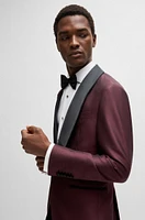 Slim-fit tuxedo jacket silk and wool