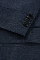 Regular-fit suit checked stretch wool