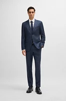 Regular-fit suit checked stretch wool