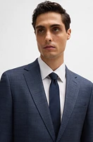 Regular-fit suit checked stretch wool