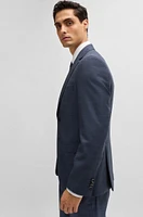 Regular-fit suit checked stretch wool