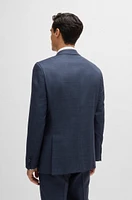 Regular-fit suit checked stretch wool