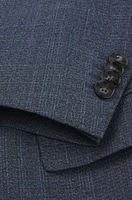 Regular-fit suit micro-patterned stretch fabric