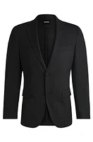 Slim-fit suit micro-patterned performance-stretch wool