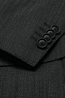 Slim-fit suit micro-patterned performance-stretch wool