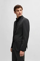 Slim-fit suit micro-patterned performance-stretch wool