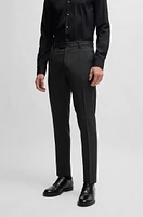 Slim-fit suit micro-patterned performance-stretch wool