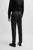 Slim-fit suit micro-patterned performance-stretch wool