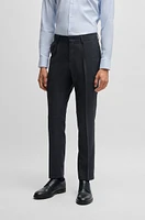 Slim-fit suit micro-patterned stretch wool