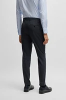 Slim-fit suit micro-patterned stretch wool