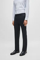 Slim-fit suit micro-patterned stretch wool