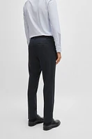 Slim-fit suit micro-patterned stretch wool