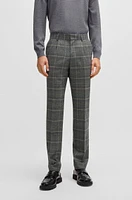 Slim-fit suit checked stretch wool