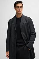 Slim-fit coat with detachable zip-up inner