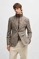 Slim-fit jacket with zip-up inner