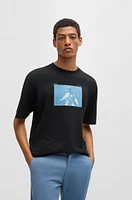 Cotton-jersey relaxed-fit T-shirt with seasonal graphic