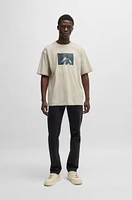 Cotton-jersey relaxed-fit T-shirt with seasonal graphic